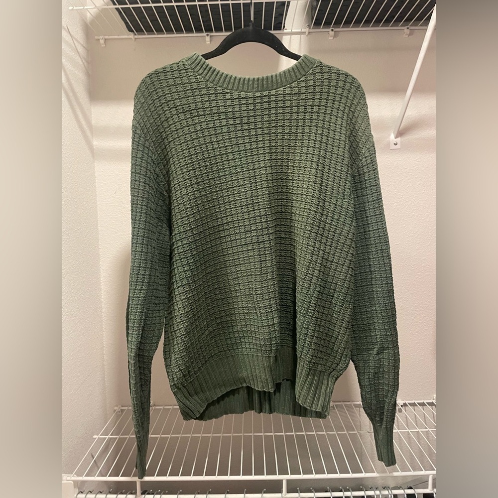 vintage green knit sweater